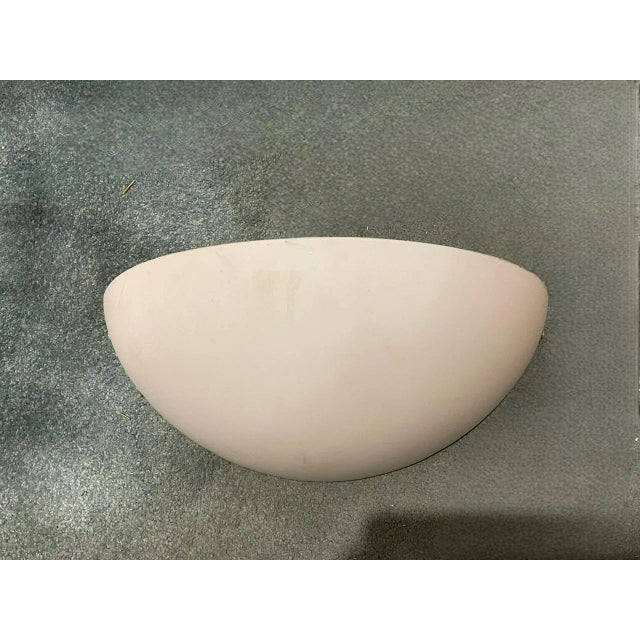 1980s Large White Opaline Glass Sconces by Victoria, Italy, 1980s, Set of 2 For Sale - Image 5 of 7