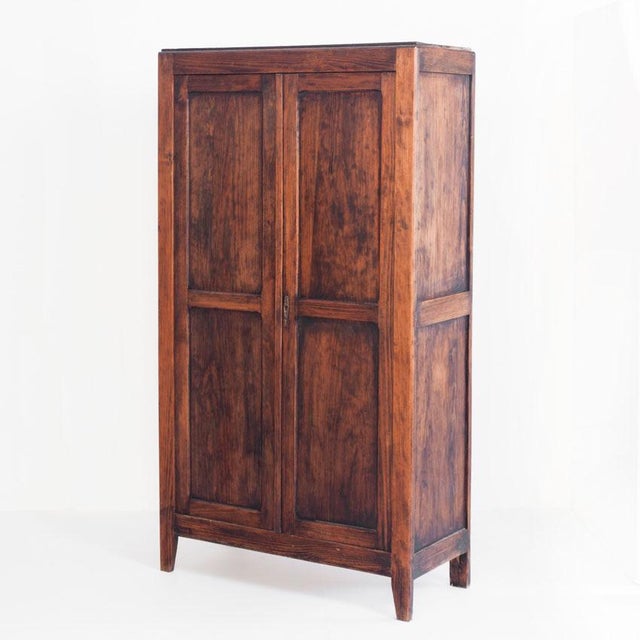 Vintage Parisian Wardrobe Two-Door in Pine, 1950s For Sale - Image 14 of 14