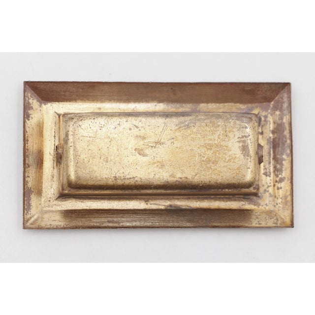 Set of Vintage 3.125 In. Brass Rectangular Window Sash Lifts For Sale - Image 6 of 6