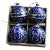 Vintage Hand Painted Blue White Ceramic Ornaments For Sale