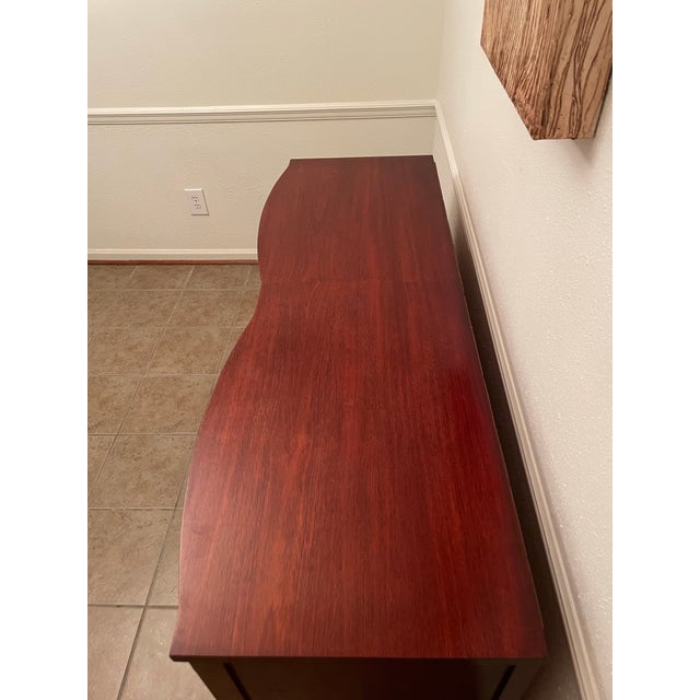 Mid-Century Modern Vintage Mid-Century Modern Dixie Mahogany Bowfront Dresser For Sale - Image 3 of 12