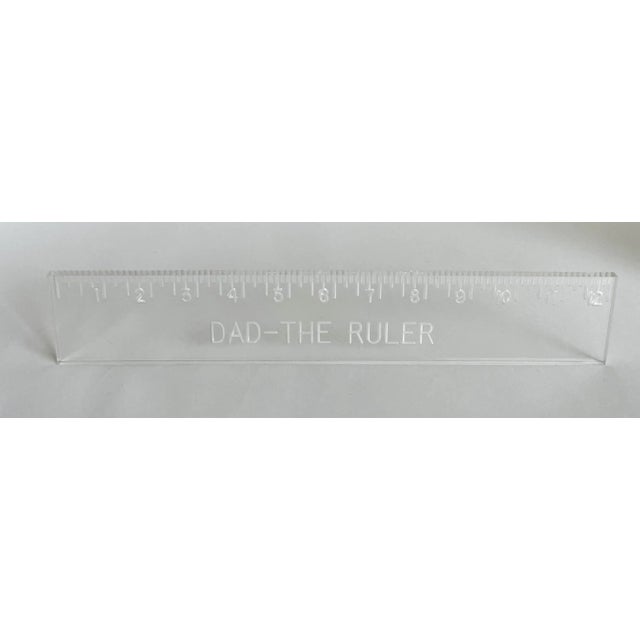 Vintage "Dad - the Ruler" Lucite Desk Ruler Accessory For Sale In Los Angeles - Image 6 of 8