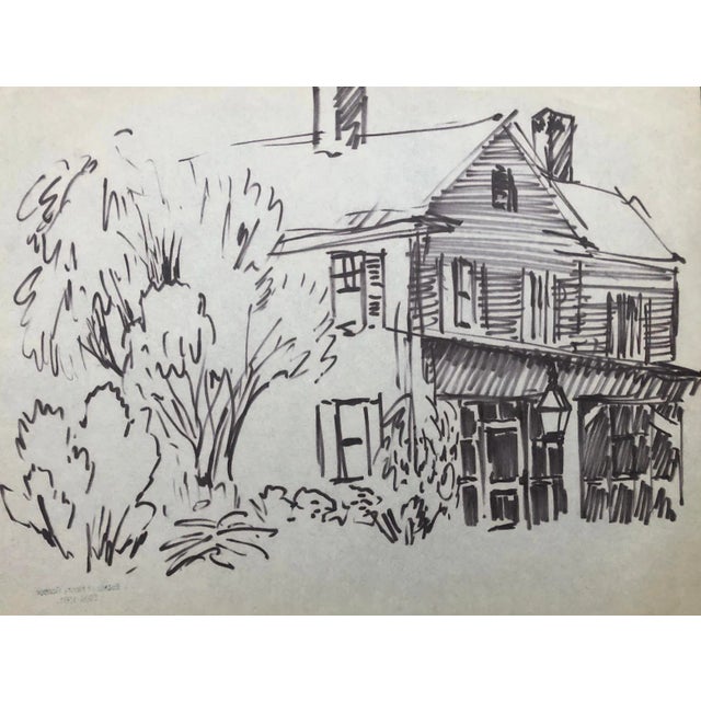 1950s 1950s Henry Gasser House Drawing For Sale - Image 5 of 5