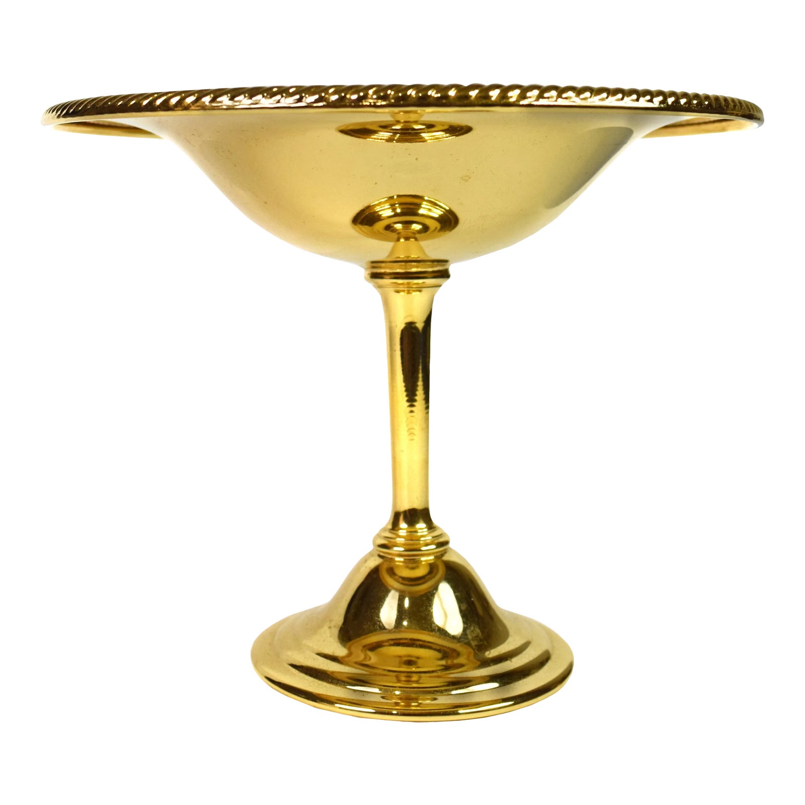 WM Rogers Gold Plated Pedestal Candy Dish Chairish