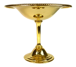 WM Rogers Gold Plated Pedestal Candy Dish