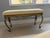 2000 - 2009 Vintage Metal Base Bench Yellow Damask Fabric Seat For Sale - Image 5 of 9