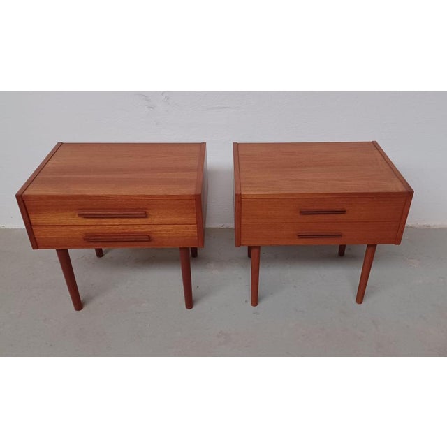 1970´s fully restored Danish teak nightstands / dressers / lamp tables / tables for your entry, side tables\. the...