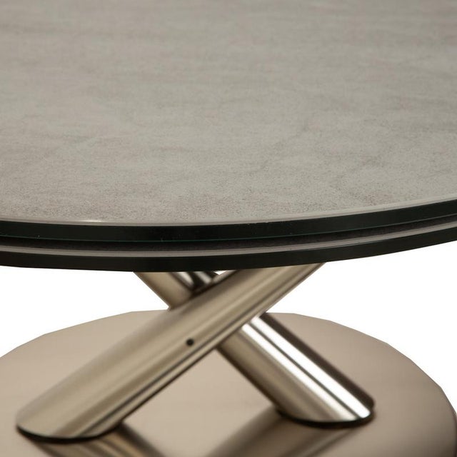 Abra Coffee Table in Silver Metal from Naos For Sale - Image 5 of 11
