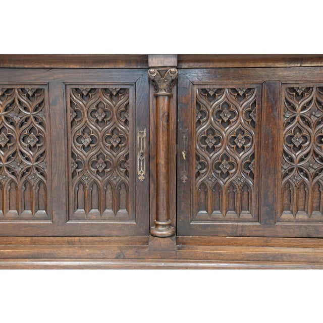 Antique Gothic Bookcase, 1880 For Sale - Image 11 of 14