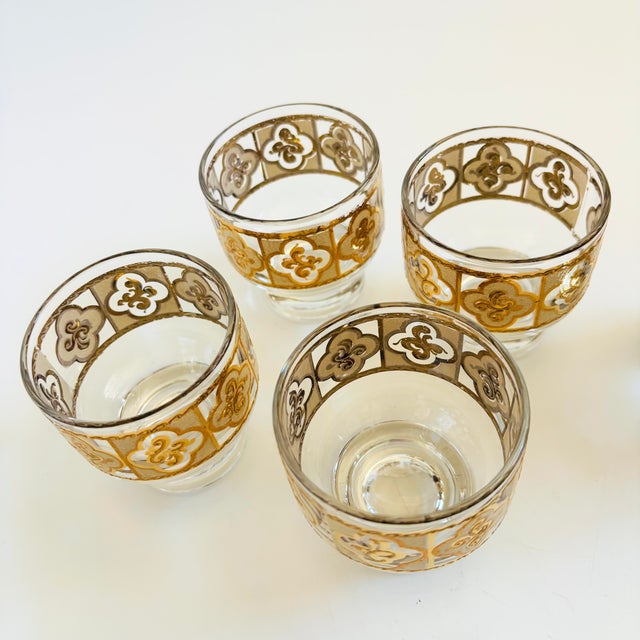 Mid Century Culver Pitcher and 4 Cordial Glasses For Sale - Image 11 of 13