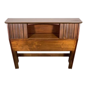 Mid 20th Century Mid Century Modern Twin Headboard With Storage