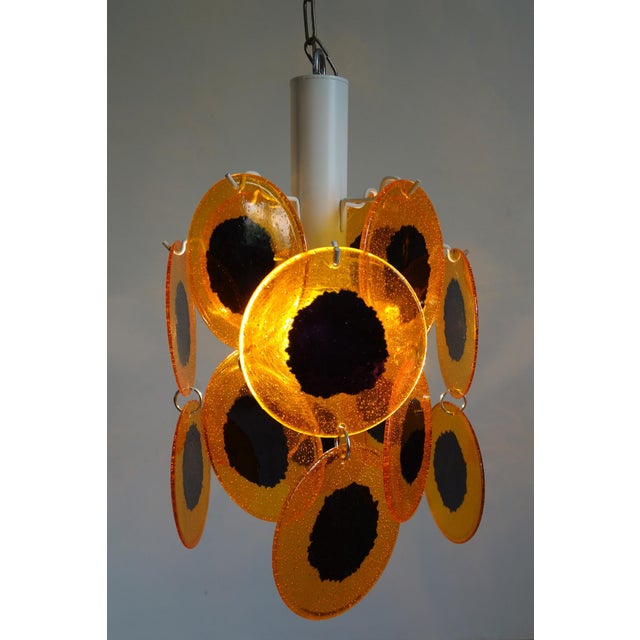 Vintage Space Age Chandelier in the style of Gino Vistosi, 1970s For Sale - Image 4 of 10
