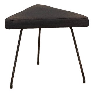 Stool with Black Metal Frame For Sale