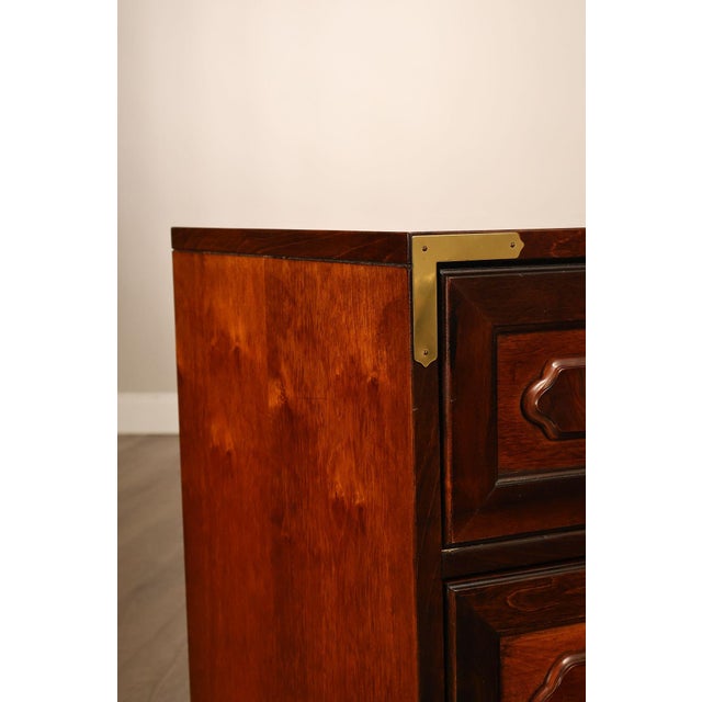 Bernhardt Vintage Campaign Style Door Chest For Sale - Image 11 of 18