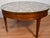 Brown 1910s Antique French Louis XVI Mahogany & Marble Top Bouillottee Coffee Table For Sale - Image 8 of 13