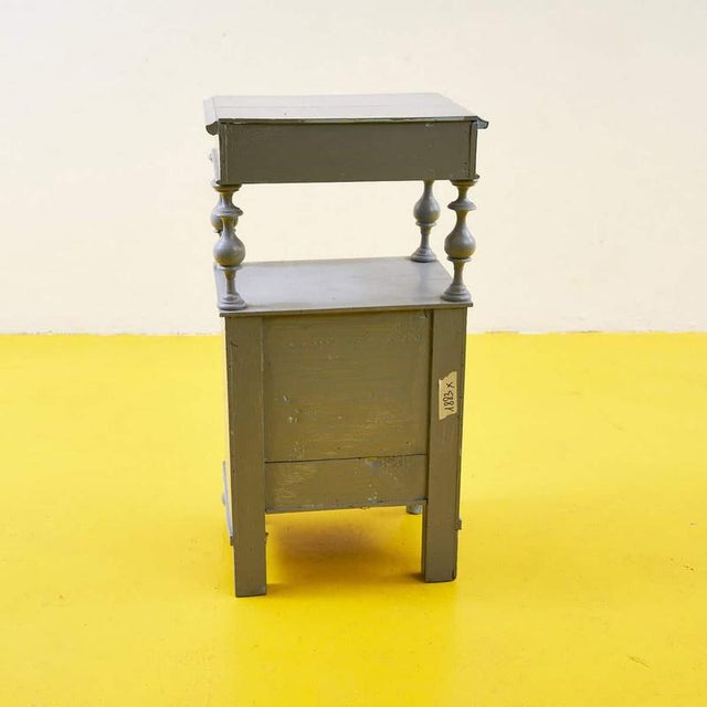 Vintage Decorated Wooden Nightstand For Sale - Image 6 of 7