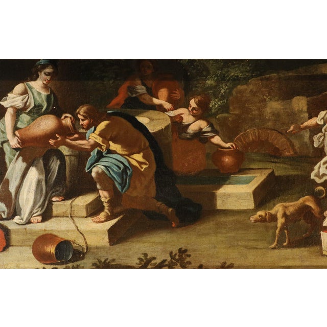 Workshop of Francesco De Mura, Rebecca at the Well, 1770, Oil on Canvas For Sale - Image 13 of 15