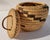 20th C Small Hand woven Lidded Basket with Handle. Great condition.