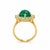 Contemporary 3.32 Carat Colombian Emerald and Diamond Ring, 18k Yellow Gold, Size 6.5 For Sale - Image 3 of 6