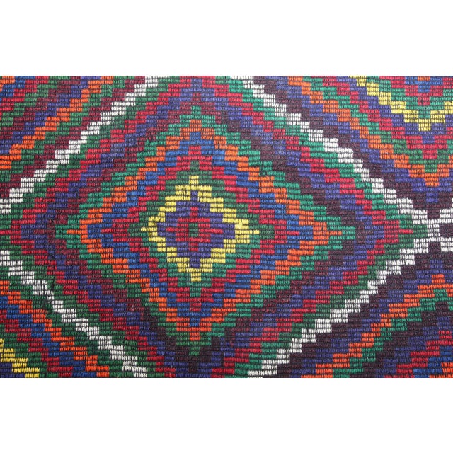 Contemporary 1950s Colorful Tribal Turkish Kilim Rug - 6' 9'' X 9' 4'' For Sale - Image 3 of 11