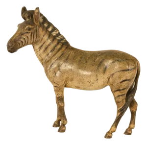 Antique Austrian Franz Bergman Cold Painted Bronze Zebra Quagga Sculpture Statue