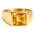 Citrine Gemstone Signet 925 Sterling Silver Ring for Men/Women Us 7 For Sale