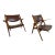 1951 Vintage Hans Wegner Sawbuck Chairs for Carl Hansen Ch28 in Oak & Leather- a Pair For Sale