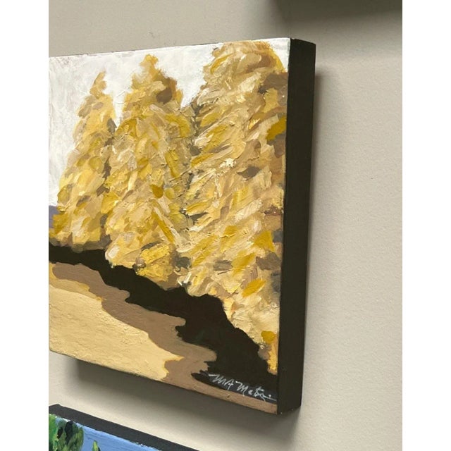 “Gilded Forest" Contemporary Impressionist Landscape in Golds by Mill Valley Artist Mary Anne McKernie For Sale - Image 4 of 7