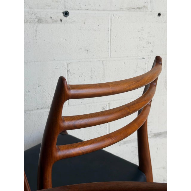 Jl Moller Model 78 and 62 Walnut Dining Chairs Set of 6 Denmark Mid-Century Modern 1960s For Sale - Image 9 of 14