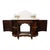 Late 19th Century Carved Walnut & Burl Marble Top Server Desk With Candle Stands C1880 For Sale - Image 5 of 11