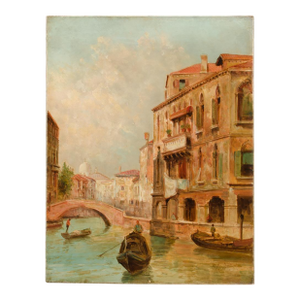 Alfred Pollentine (British, B. 1836 - D. 1890) "Venice in May" Oil on Canvas