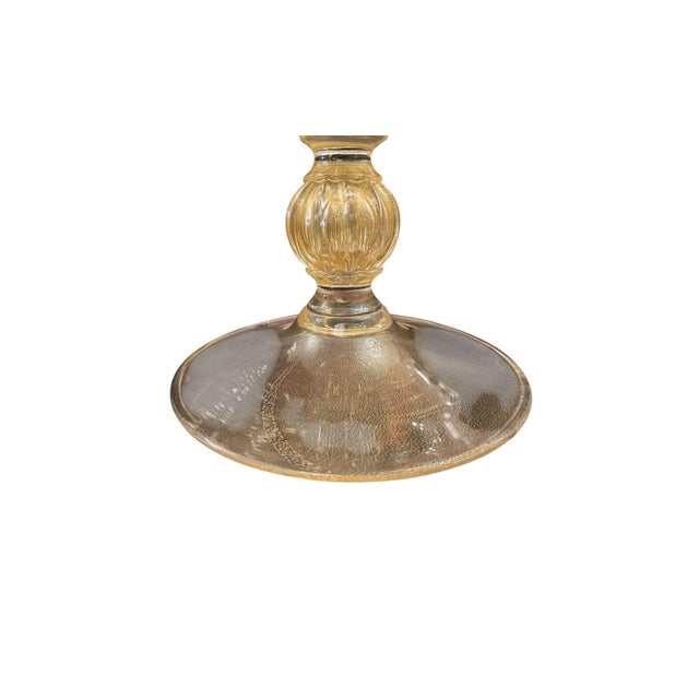 Italian Large Italian Murano Gold Fleck Glass Vase, 20th Century For Sale - Image 3 of 8