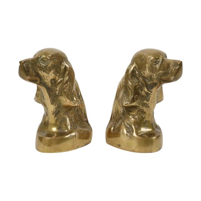 Metal Vintage Brass Bookends for Irish Setter Dogs, 1970s, Set of 2 For Sale - Image 7 of 15