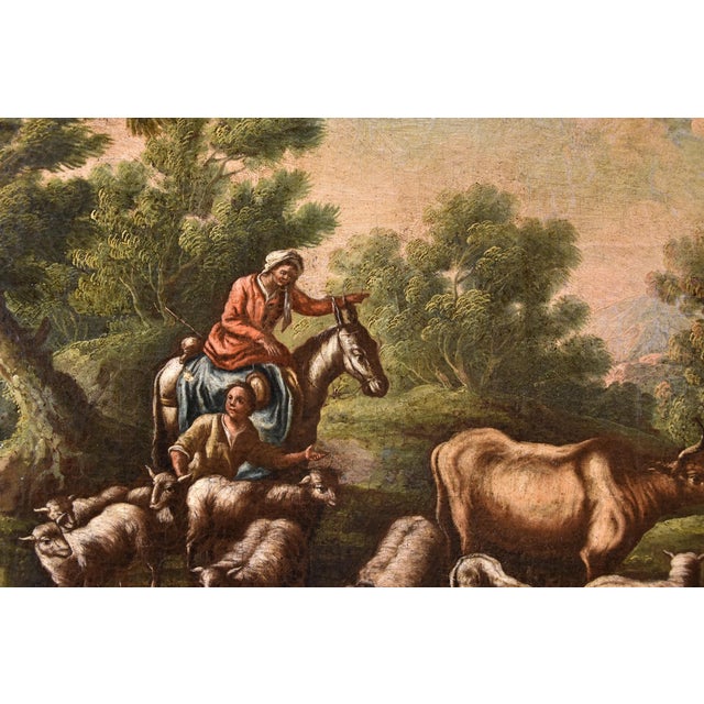 Early 18th Century Christian Reder, Landscape, 1700, Oil on Canvas For Sale - Image 5 of 10