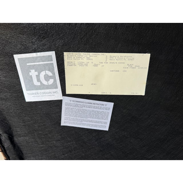 Pair of Contemporary Club Chairs by Thayer Coggin Inc. For Sale - Image 14 of 16