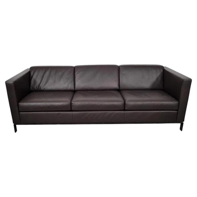 Foster 500 Three-Seater Sofa Upholstered in Chocolate Leather by Norman Foster for Walter Knoll For Sale - Image 6 of 7