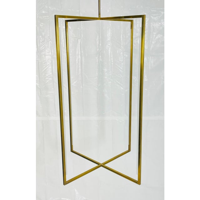 Visual Comfort Modern Sean Lavin “Kenway” Led Brass Pendant For Sale In Los Angeles - Image 6 of 18