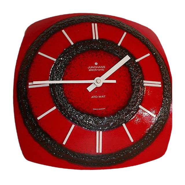 German Ceramic Clock from Junghans, 1970s For Sale