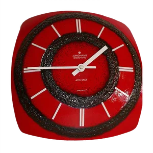 German Ceramic Clock from Junghans, 1970s