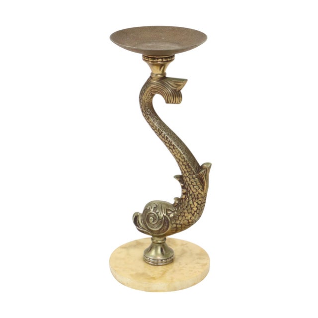 Baroque Mid-Century Mythical Dolphin Floor Ashtray, France, 1950s For Sale - Image 3 of 15