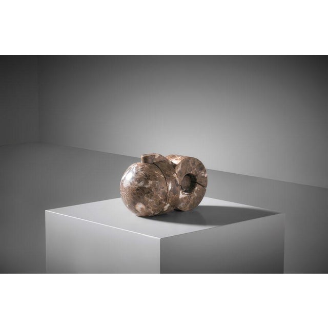 Andrea Cascella, Abstract Interlocking Premesse Sculpture, Marble For Sale - Image 9 of 13