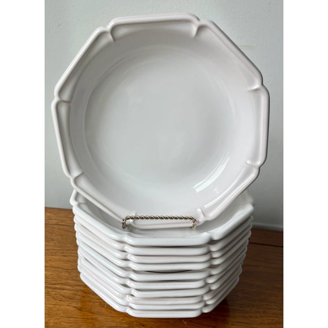 French Motton Gien Faience-8 Place Settings + Serving-106 Pieces For Sale - Image 9 of 12