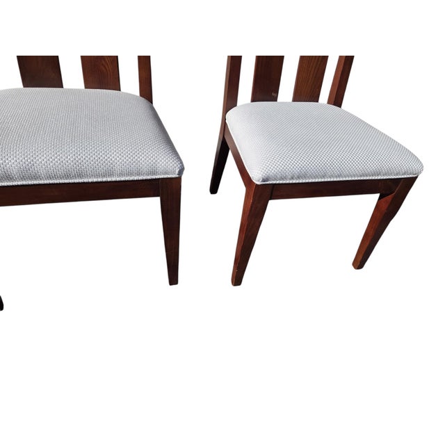 1990s Ethan Allen Horizons Dining Side Chair Pair Wood Slat Back Accent Living Room For Sale - Image 10 of 15