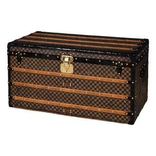 Antique French Trunk in Damier Canvas from Louis Vuitton, 1900 For Sale
