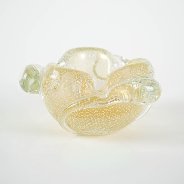 Gold Ashtray in Murano Glass, Italy, 1960s For Sale - Image 8 of 14
