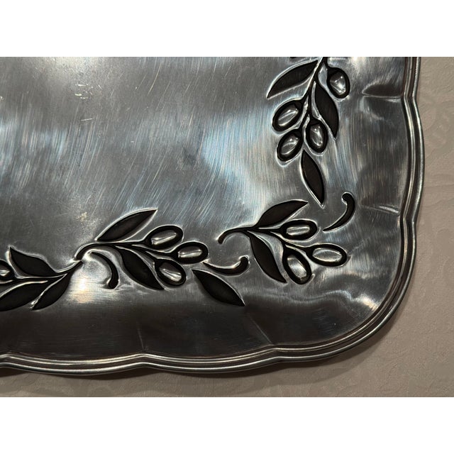 Lenox Art Nouvea Lenox "En Provence" Olive Wreath Square Estate Charger Platter For Sale - Image 4 of 9