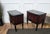 Black Mid-Century Art Deco Italian Nightstands in Walnut Glass Top, 1950s, Set of 2 For Sale - Image 8 of 10