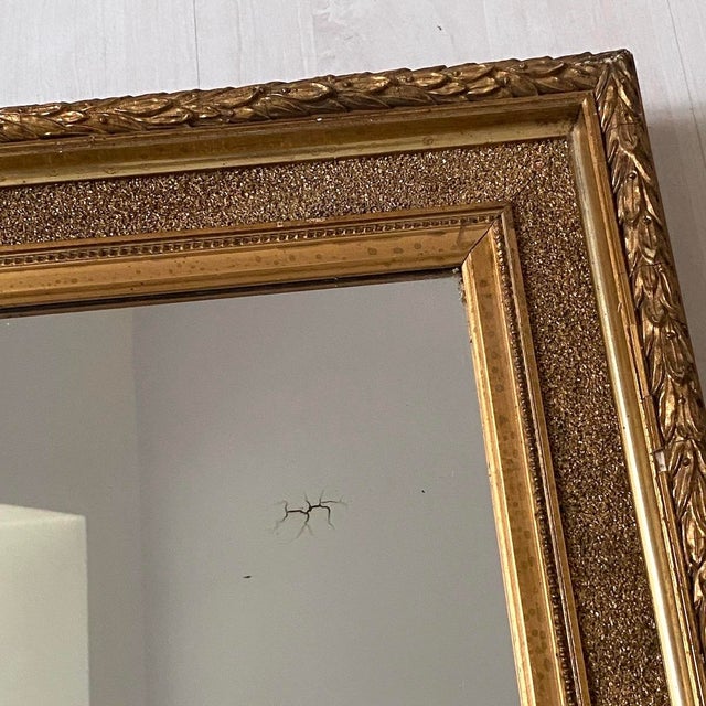 Small Louis XVI Style Mirror in Wood and Gilded Stucco, 1920s For Sale - Image 11 of 12