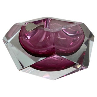Italian Pink Diamond Bowl Ashtray from Flavio Poli, 1970s For Sale