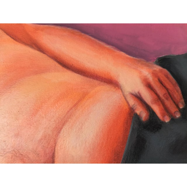 Natasha Lelenco, Large Domestic Scene in Virtual Landscape, 2021, Acrylic on Canvas For Sale - Image 4 of 6